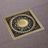 10 x 10 cm Solid Brass Gold Shower Drain Floor Drain Waste Drainer Bathroom Kitchen Balcony In Australia - Darrahopens
