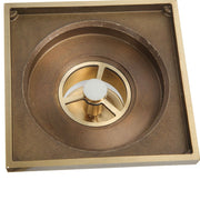 10 x 10 cm Solid Brass Gold Shower Drain Floor Drain Waste Drainer Bathroom Kitchen Balcony