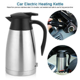12V 1000ml Stainless Steel Car Automobile Electric Heating Kettle Portable Water Cup