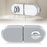 Stainless Steel 10~12mm Glass Door Lock Rotary Knob Open/Close Home Hotel Bathroom Use