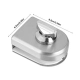 10~12mm Stainless Steel Glass Door Lock Latch Rotary Knob Open/Close Home Hotel Bathroom Use