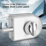 10~12mm Stainless Steel Glass Door Lock Latch Rotary Knob Open/Close Home Hotel Bathroom Use