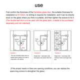 10~12mm Stainless Steel Glass Door Lock Latch Rotary Knob Open/Close Home Hotel Bathroom Use