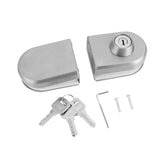 10~12mm Stainless Steel Glass Door Lock with Keys Open/Close Home Hotel Bathroom Use In Australia - Darrahopens