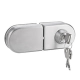 10~12mm Stainless Steel Glass Door Lock with Keys Open/Close Home Hotel Bathroom Use In Australia - Darrahopens