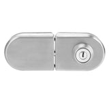 10~12mm Stainless Steel Glass Door Lock with Keys Open/Close Home Hotel Bathroom Use In Australia - Darrahopens
