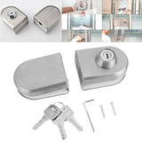 10~12mm Stainless Steel Glass Door Lock with Keys Open/Close Home Hotel Bathroom Use In Australia - Darrahopens