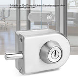 10~12mm Stainless Steel Glass Door Lock with Keys Open/Close Home Hotel Bathroom Use In Australia - Darrahopens