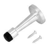 Zinc Alloy Rubber Anti Collision Door Stopper Holder Home Hotel Office Accessory (Brushed)