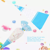50 Clear Cone Shaped Treat Popcorn Bags Treat Bags Cellophane Candy Bags with Twist Tie BLue