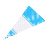 50 Clear Cone Shaped Treat Popcorn Bags Treat Bags Cellophane Candy Bags with Twist Tie BLue