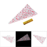 50 Clear Cone shaped Treat Popcorn Bags Treat Bags Cellophane Candy Bags with twist tie Cherry In Australia - Darrahopens