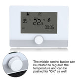 Programmable Thermostat Temperature Controller for Wall hung Boiler Heating System Black