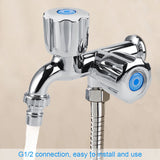 Electroplating Plastic Washing Machine Cold Water Faucet Sink Basin Water Tap with Double Spout Shutter Handle G1/2 In Australia - Darrahopens