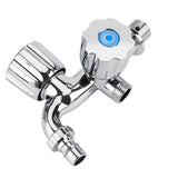 Electroplating Plastic Washing Machine Cold Water Faucet Sink Basin Water Tap with Double Spout Shutter Handle G1/2