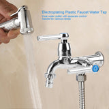 Electroplating Plastic Washing Machine Cold Water Faucet Sink Basin Water Tap with Double Spout Straight Handle G1/2 In Australia - Darrahopens