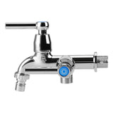 Electroplating Plastic Washing Machine Cold Water Faucet Sink Basin Water Tap with Double Spout Straight Handle G1/2 In Australia - Darrahopens