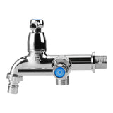 Electroplating Plastic Washing Machine Cold Water Faucet Sink Basin Water Tap with Double Spout Straight Handle G1/2 In Australia - Darrahopens
