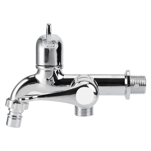ABS Washing Machine Faucet Sink Basin Water Tap with Double Spout&Handle G1/2 Tail Handle In Australia - Darrahopens