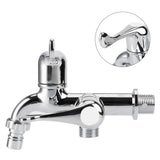ABS Washing Machine Faucet Sink Basin Water Tap with Double Spout&Handle G1/2 Tail Handle