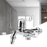 ABS Washing Machine Faucet Sink Basin Water Tap with Double Spout&Handle G1/2 Tail Handle