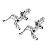 ABS Washing Machine Faucet Sink Basin Water Tap with Double Spout&Handle G1/2 Tail Handle