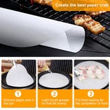 100Pcs Non Stick Round BBQ Paper Baking Sheets 10 Inch Barbecue Tin Foil Paper for Grill Line C In Australia - Darrahopens
