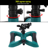 360° Fully Circle Rotating Watering Sprinkler Irrigation System Nozzle for Garden