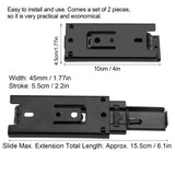 2pcs Mini Short Drawer Slides Furniture Guide Rail Full Extension Kitchen Cupboard Hardware 4in In Australia - Darrahopens
