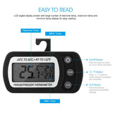 Kitchen Large LCD Refrigerator Fridge Freezer Digital Thermometer with Adjustable Stand Black In Australia - Darrahopens