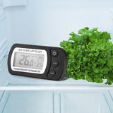 Kitchen Large LCD Refrigerator Fridge Freezer Digital Thermometer with Adjustable Stand Black