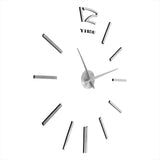 3D Mirror Luxury Modern DIY Large Wall Clock Surface Sticker Room Art Home Office Decor Silver In Australia - Darrahopens