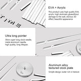 3D Mirror Luxury Modern DIY Large Wall Clock Surface Sticker Room Art Home Office Decor Silver