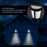 Solar Powered Wall Mount Light Outdoor Garden Landscape Fence Yard Lamp Pure White In Australia - Darrahopens