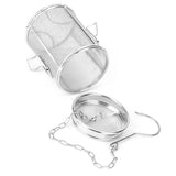 Stainless Steel Tea Ball Strainer Soup Seasonings Seperation Basket Spice Filter 8 x 10cm