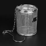 Stainless Steel Tea Ball Strainer Soup Seasonings Seperation Basket Spice Filter 8 x 10cm