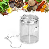 Stainless Steel Tea Ball Strainer Soup Seasonings Seperation Basket Spice Filter 8 x 10cm
