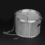 Stainless Steel Tea Ball Strainer Soup Seasonings Seperation Basket Spice Filter 14 x 10cm