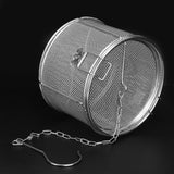 Stainless Steel Tea Ball Strainer Soup Seasonings Seperation Basket Spice Filter 14 x 10cm
