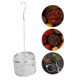 Stainless Steel Tea Ball Strainer Soup Seasonings Seperation Basket Spice Filter 14 x 10cm