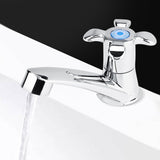 ABS Plastic Single Cold Faucet Water Tap Bathroom Basin Kitchen Sink Accessories(Blossom G1/2)