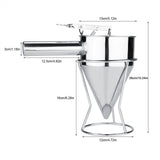 Stainless Steel Baking Funnel Cake Desserts Cooking Tools with Rack for Home Kitchen Bakery Use In Australia - Darrahopens