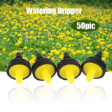 50Pcs Adjustable Flow Pressure Compensating Irrigation Sprinklers Watering Dripper Emitter