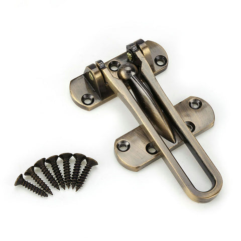 Heavy Duty Zinc Alloy Safety Guard Security Door Lock Latch for Home Hotel Door (Bronze) In Australia - Darrahopens