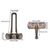 Heavy Duty Zinc Alloy Safety Guard Security Door Lock Latch for Home Hotel Door (Bronze) In Australia - Darrahopens