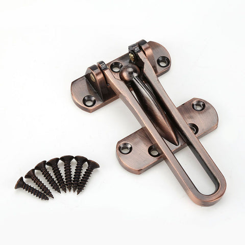 Heavy Duty Zinc Alloy Safety Guard Security Door Lock Latch for Home Hotel Door (Red Bronze) In Australia - Darrahopens