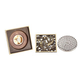 Antique Brass Square Floor Drain with Strainer Bathroom Washroom Drainage Clean Accessories In Australia - Darrahopens