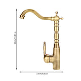 Antique Retro Style Solid Brass Kitchen Bathroom Basin Sink Faucet Hot Cold Pipes Mixer Tap