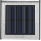 Solar Powered PIR Motion Sensor 2 LED Path Wall Light Garden Security Lamps Silver Pure White