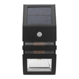 Solar Powered PIR Motion Sensor 2 LED Path Wall Light Garden Security Lamps Black Warm White In Australia - Darrahopens